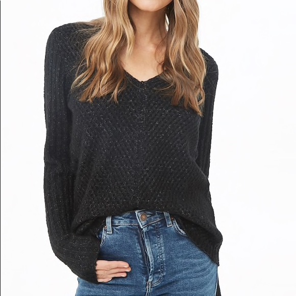 Sweaters - Black V Neck Sweater